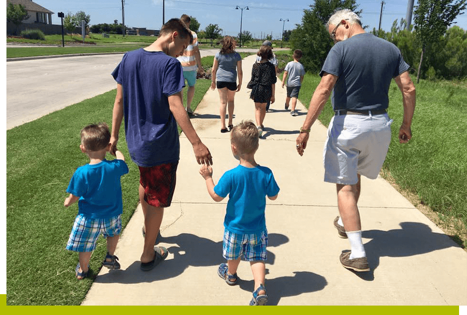 Residents walk at Union Park