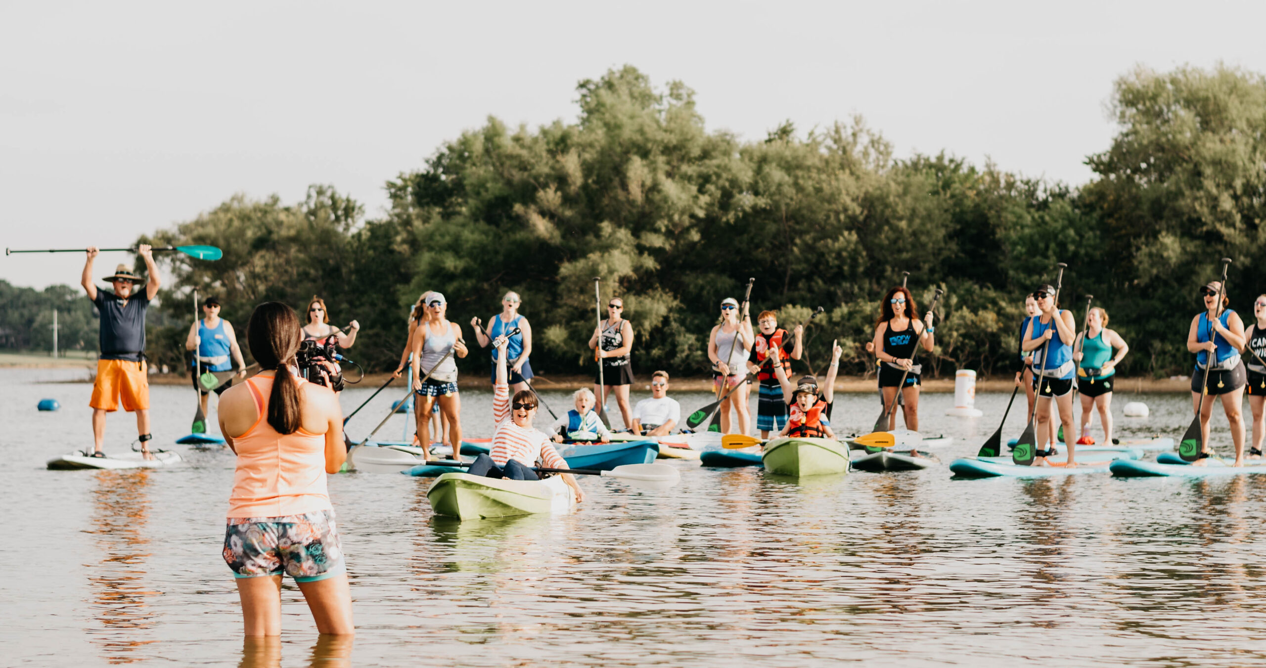 fun things to do in Little Elm - stand up paddleboarding at Lake Lewisville